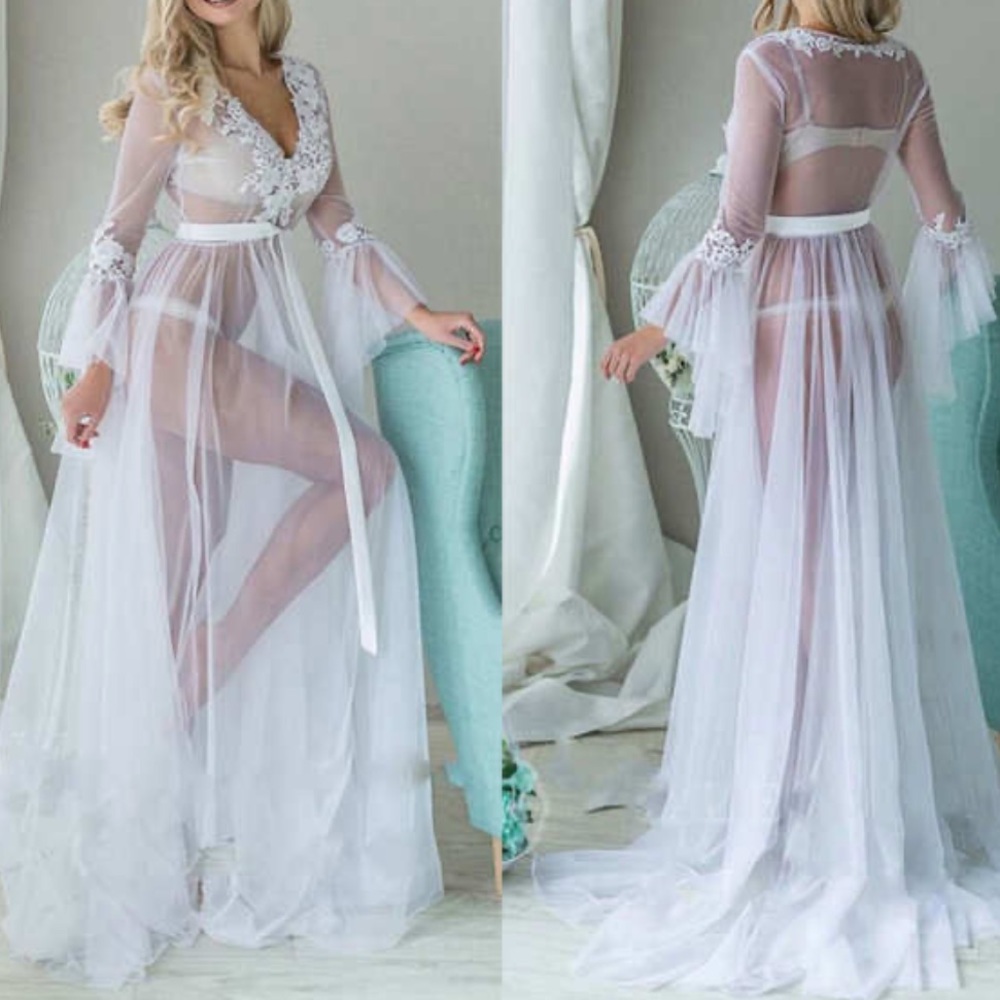 Beautiful sheer bridal gown